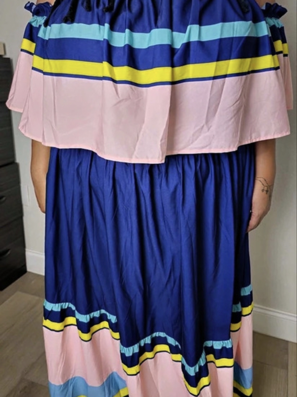 Eloquii Color Block Maxi Dress Size M (22/24) NWT